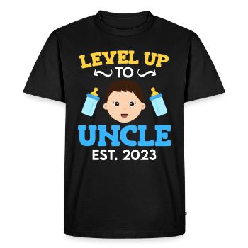 Niveau jusqu’à Oncle 2023 Oncle 2023 - T-shirt Premium bio Homme - noir - Devant - Nico (187cm)