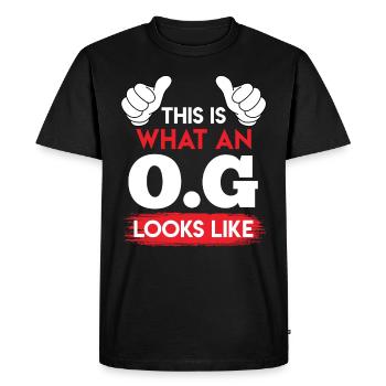 O.G. Uncle Gangster Uncle - Men's Premium Organic T-Shirt - black - Front - Nico (187cm)