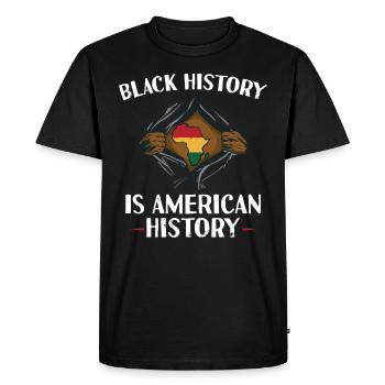 L’histoire des Noirs est l’histoire américaine - T-shirt Premium bio Homme - noir - Devant - Nico (187cm)