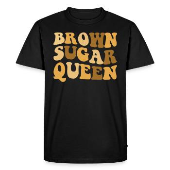 Brown Sugar Queen Pride Black Melanin Pride - Men's Premium Organic T-Shirt - black - Front - Nico (187cm)