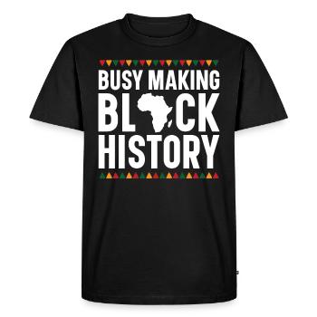 Diligently Making Black History Africa - Men's Premium Organic T-Shirt - black - Front - Nico (187cm)