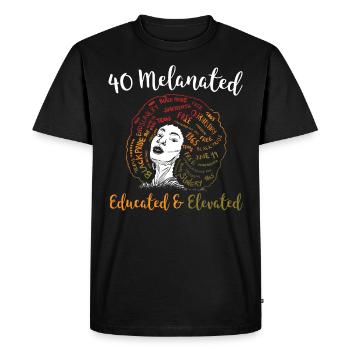 Melanated vibes only proud African blacks - Men's Premium Organic T-Shirt - black - Front - Nico (187cm)