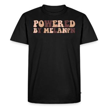 Powered By Melanin Proud Melanated Black - Men's Premium Organic T-Shirt - black - Front - Nico (187cm)