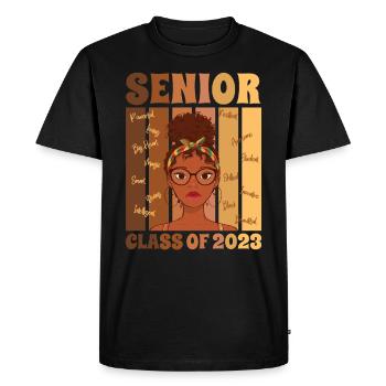 Remise des diplômes de la classe supérieure de 2023 - T-shirt Premium bio Homme - noir - Devant - Nico (187cm)