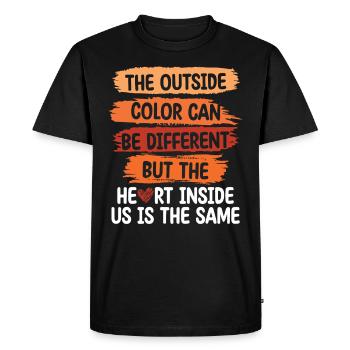 La couleur extérieure peut être différente - T-shirt Premium bio Homme - noir - Devant - Nico (187cm)