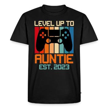 Niveau supérieur Tante 2023 Promotion Tante Bientôt Tante - T-shirt Premium bio Homme - noir - Devant - Nico (187cm)