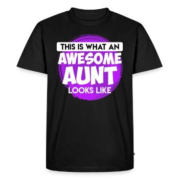 Voici à quoi ressemble une grand-tante Meilleure tante - T-shirt Premium bio Homme - noir - Devant - Nico (187cm)