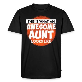 Voici à quoi ressemble une grande tante Meilleure tante - T-shirt Premium bio Homme - noir - Devant - Nico (187cm)