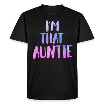 Je suis une telle tante Je suis cette tante Meilleure tante - T-shirt Premium bio Homme - noir - Devant - Nico (187cm)