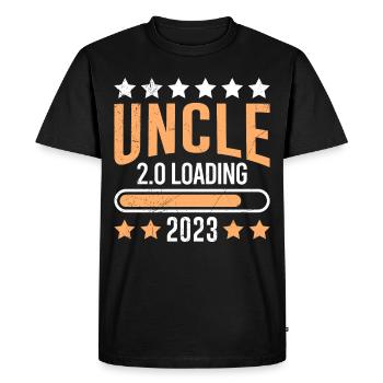 Uncle 2.0 invites two uncles - Men's Premium Organic T-Shirt - black - Front - Nico (187cm)
