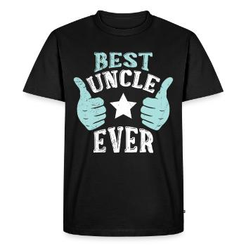 Meilleur oncle de tous les temps - T-shirt Premium bio Homme - noir - Devant - Nico (187cm)