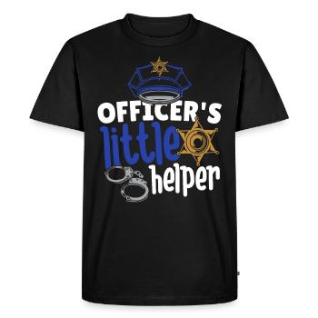 Officer's Little Helper Kiddie Police Patroler - Men's Premium Organic T-Shirt - black - Front - Nico (187cm)