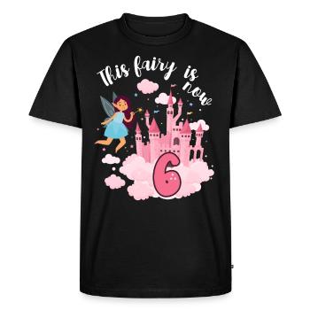 Cette fée est maintenant 6 Magic Castle 6. - T-shirt Premium bio Homme - noir - Devant - Nico (187cm)