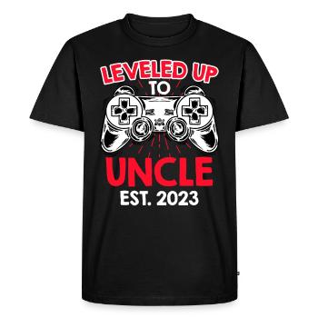 Niveau jusqu’à Oncle 2023 - T-shirt Premium bio Homme - noir - Devant - Nico (187cm)