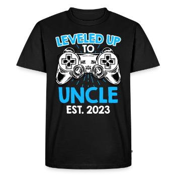 Niveau jusqu’à Oncle 2023 - T-shirt Premium bio Homme - noir - Devant - Nico (187cm)