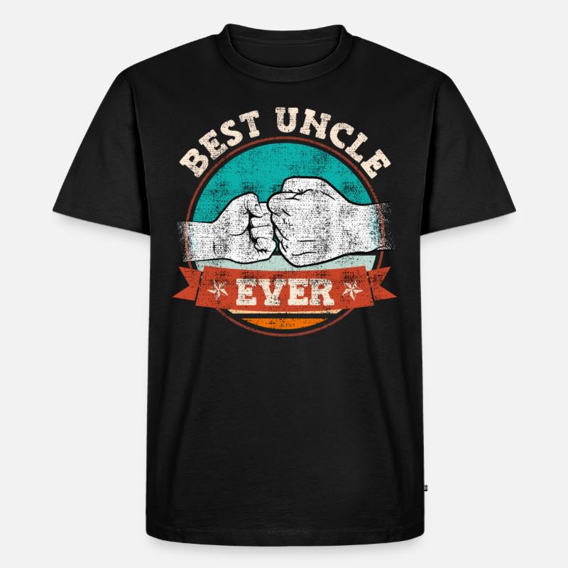 Bester Onkel ever - Männer Premium Bio T-Shirt - Schwarz