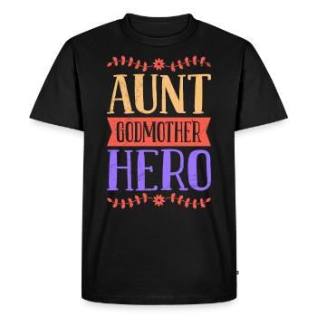 Je suis tante marraine une héroïne meilleure tante - T-shirt Premium bio Homme - noir - Devant - Nico (187cm)
