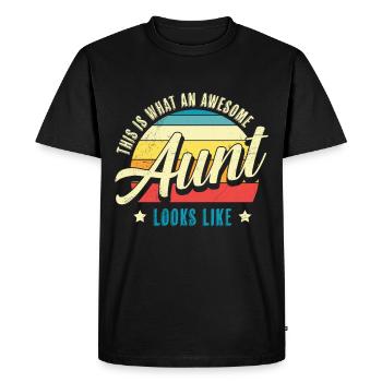 Voici à quoi ressemble une grand-tante Meilleure tante - T-shirt Premium bio Homme - noir - Devant - Nico (187cm)
