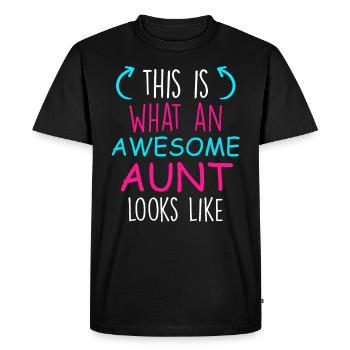 This is what cool aunt from family looks like uncle and aunt - Men's Premium Organic T-Shirt - black - Front - Nico (187cm)