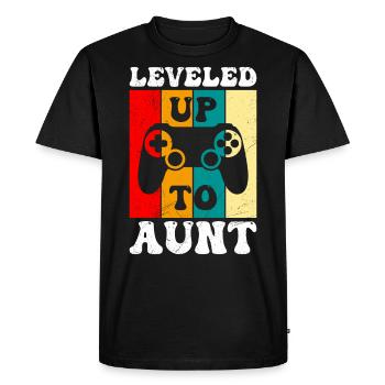 Promoted to aunt Promoted to aunt - Men's Premium Organic T-Shirt - black - Front - Nico (187cm)