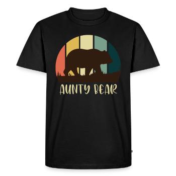 Tante Ours Maman Ours Super Tante - T-shirt Premium bio Homme - noir - Devant - Nico (187cm)