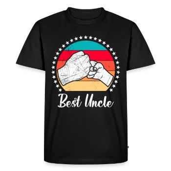 Best Uncle - Men's Premium Organic T-Shirt - black - Front - Nico (187cm)