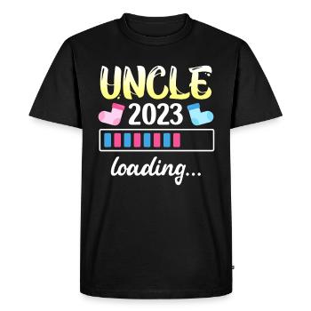Oncle 2023 chargement meilleur oncle 2023 - T-shirt Premium bio Homme - noir - Devant - Nico (187cm)