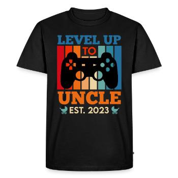 Niveau Oncle de jeu jusqu’à Oncle 2023 - T-shirt Premium bio Homme - noir - Devant - Nico (187cm)