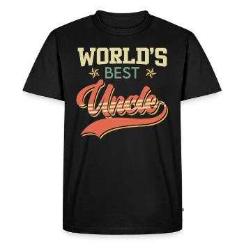 Best Uncle in the World Vintage Uncle - Men's Premium Organic T-Shirt - black - Front - Nico (187cm)
