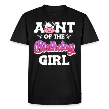 Best Aunt in the World Birthday Girl Niece Tant - Men's Premium Organic T-Shirt - black - Front - Nico (187cm)