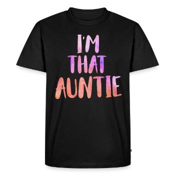 Je suis une telle tante Je suis cette tante Meilleure tante - T-shirt Premium bio Homme - noir - Devant - Nico (187cm)