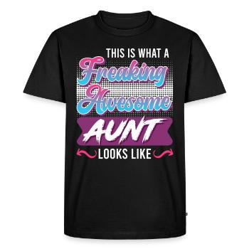 Voici à quoi ressemble une tante vraiment cool Best Aunt - T-shirt Premium bio Homme - noir - Devant - Nico (187cm)