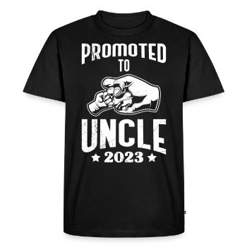 Promu Oncle 2023 - T-shirt Premium bio Homme - noir - Devant - Nico (187cm)