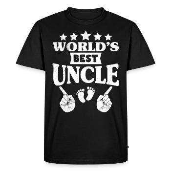 Best Uncle in the World Uncle - Men's Premium Organic T-Shirt - black - Front - Nico (187cm)