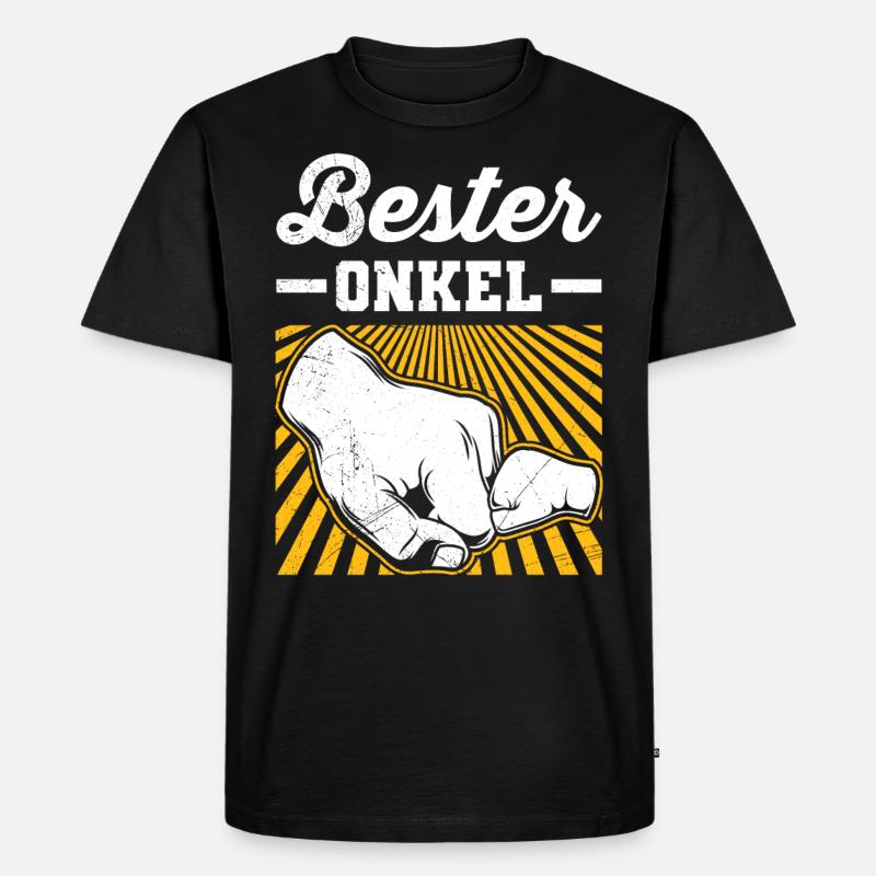 Bester Onkel - Männer Premium Bio T-Shirt - Schwarz