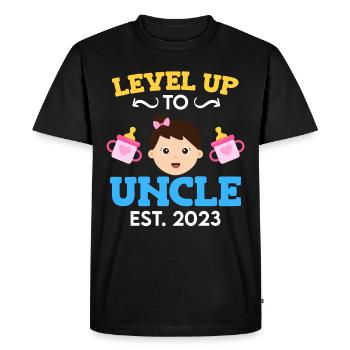 Niveau jusqu’à Oncle 2023 Oncle 2023 - T-shirt Premium bio Homme - noir - Devant - Nico (187cm)