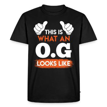 O.G. Uncle Gangster Uncle - Men's Premium Organic T-Shirt - black - Front - Nico (187cm)