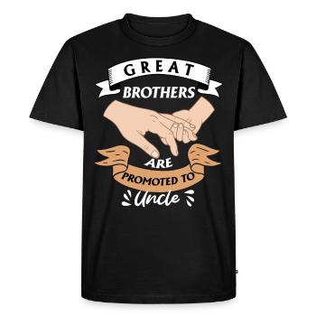 Les grands frères sont promus oncle - T-shirt Premium bio Homme - noir - Devant - Nico (187cm)