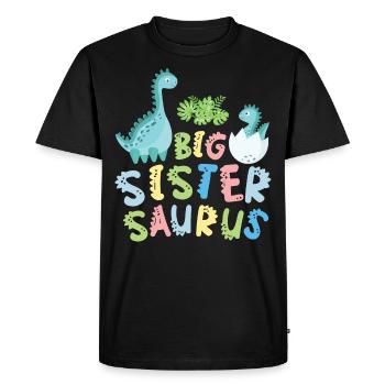 Grande sœur Saurus frères et sœurs Herbivore - T-shirt Premium bio Homme - noir - Devant - Nico (187cm)
