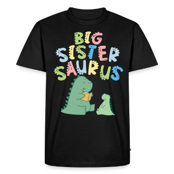 Grande sœur Saurus frères et sœurs Herbivore - T-shirt Premium bio Homme - noir - Devant - Nico (187cm)