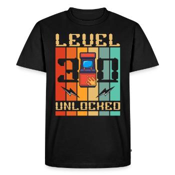 Level 30 Unlocked Arcade Machine Gamer 30. - Men's Premium Organic T-Shirt - black - Front - Nico (187cm)