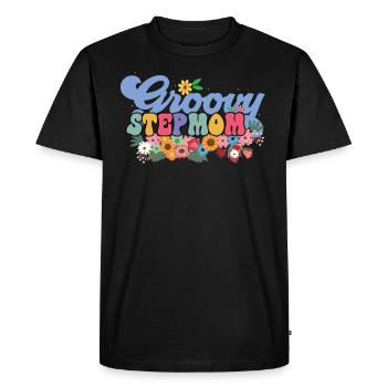 Groovy belle-mère plante plante fleurs - T-shirt Premium bio Homme - noir - Devant - Nico (187cm)