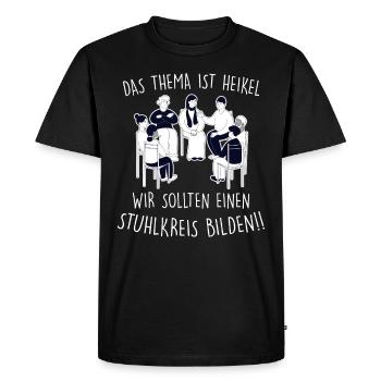 Travailleurs sociaux du groupe du Cercle des présidents de travail social - T-shirt Premium bio Homme - noir - Devant - Nico (187cm)