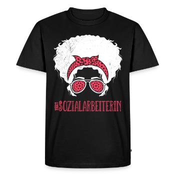 Travailleur social Je suis travailleur social - T-shirt Premium bio Homme - noir - Devant - Nico (187cm)