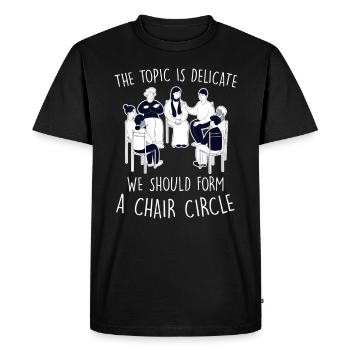 Travailleurs sociaux du groupe du Cercle des présidents de travail social - T-shirt Premium bio Homme - noir - Devant - Nico (187cm)