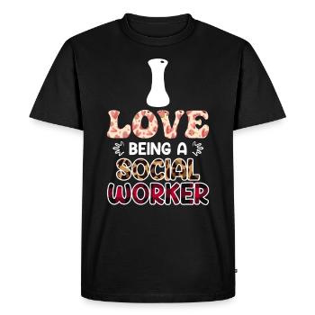 Dream job I like being a social worker - Men's Premium Organic T-Shirt - black - Front - Nico (187cm)