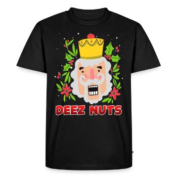 Deez Nuts Casse-Noisette Noël Noël moche - T-shirt Premium bio Homme - noir - Devant - Nico (187cm)