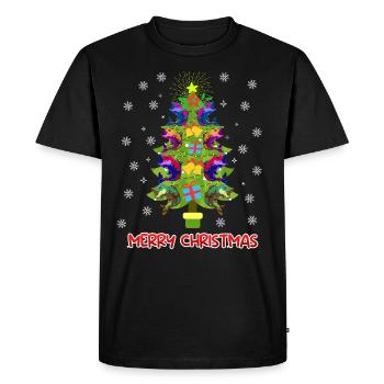 Joyeux pêcheur à la ligne - T-shirt Premium bio Homme - noir - Devant - Nico (187cm)