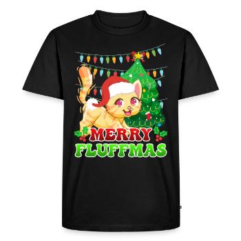 Joyeux Noël des chats de Fluffma - T-shirt Premium bio Homme - noir - Devant - Nico (187cm)