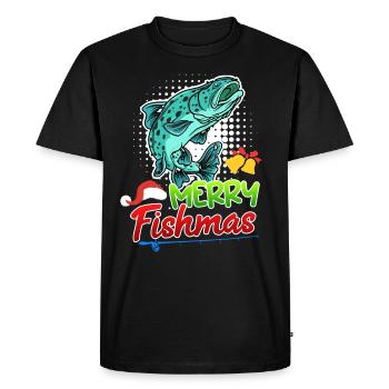 Pêcheur Noël Noël - T-shirt Premium bio Homme - noir - Devant - Nico (187cm)